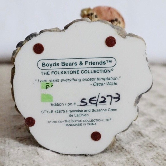 Boyd’s Bears & Friends Figurine Francoise Suzanne Crem de LaChien #2875 1998 - Picture 7 of 9